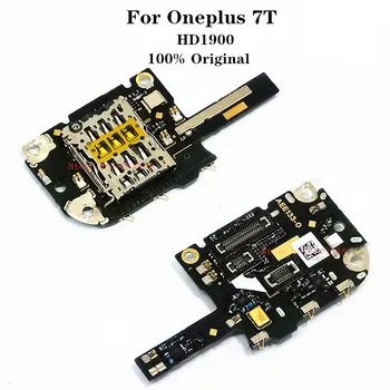 100 % Orijinal SIM kart tutucu Oneplus 7T 1 + 7T HD1900 MİKROFON Mikrofon SD / SIM kart okuyucu Bağlayıcı Flex Kablo Yedek Parçaları