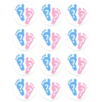 24/48 adet Takım Erkek Takım Kız Cinsiyet Reveal Çıkartmalar Erkek ya da Kız O Etiketleri Etiketleri Parti Dekorasyon Bebek Duş Malzemeleri