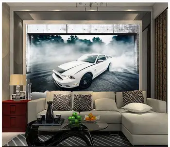 3d duvar resimleri duvar kağıdı duvarlar için 3 d Güzel araba sürüklenme oturma odası TV ayarı duvar kağıtları oturma odası dekorasyon için