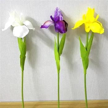 10 adet Yapay Çiçekler Pu Iris Ev Dekorasyon Düğün Buket Sahte Çiçekler