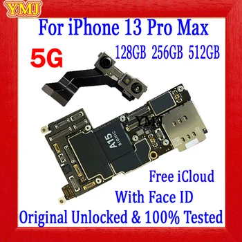 Değiştirin iPhone 13 Pro Max Anakart Hiçbir icloud Tam Test mantık kurulu İyi Çalışma Orijinal Unlocked 128GB 256GB 512GB