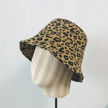 202102-JS yeni bahar Moda Leopar sokak eğlence açık havada bayan kova kapağı erkek kadın balıkçı şapka