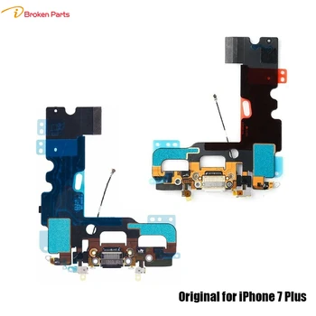 5 adet Orijinal USB şarj Portu dock konektör esnek kablo iPhone 7 İçin artı B / W Şarj Şarj Mic Flex Kablo Tamir
