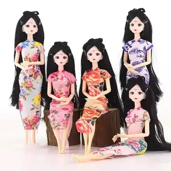 Çin Tarzı Qipao Bebek Elbise Barbie Giysileri Klasik Antik Prenses Elbiseler Giyim 1/6 BJD Bebek Aksesuarları Oyuncaklar