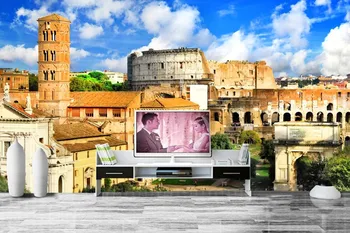 Özel İtalya Evleri Kalıntıları Roma Antik Roma Şehirler duvar kağıtları papel de parede, oturma odası TV duvar yatak odası fotoğraf duvar kağıdı