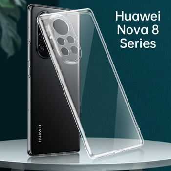 Şeffaf telefon kılıfı için Huawei Nova 8 Pro SE 8i Gençlik Yumuşak TPU arka kapak nova 8 nova 8İ Nova 8 8Pro 8SE Darbeye Funda Coque