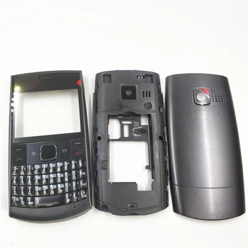 Yeni Pil arka kapak Tam Konut Kapak Nokia X2-01 X201 Kapı Çerçevesi + Pil arka kapak + İngilizce Tuş Takımı