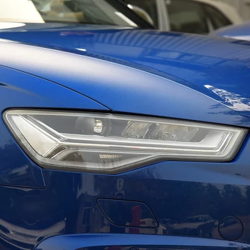 Araba far koruyucu film vinil şeffaf TPU sopa füme siyah şeffaf Audi A6 C7 4G S6 RS6 2012-2018 otomobil parçaları