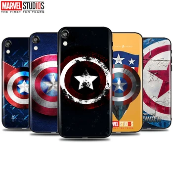Avengers Kaptan Amerika Logosu telefon kılıfı İçin Huawei Onur 8X Funda Kapak Marvel Avengers Çizgi Roman Demir Adam Örümcek Adam Hulk Thor