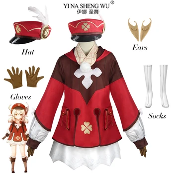 Anime Oyunu Cosplay Kostümleri Aynı Kadın Klee Kostüm Güzel Lori Giysileri Cadılar Bayramı Partisi Anime Üniforma Performans Kıyafet