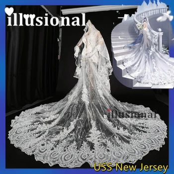 ıllüzyonel Özel boyut yapımı Oyun Azur Lane Cosplays USS New Jersey düğün duvağı Cosplay Kostüm New Jersey Gelin Beyaz elbise