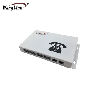 Wanglink Desteği arayan KİMLİĞİ ve faks 8 Kanal pcm çoklayıcı telefon fiber optik rj11 medya dönüştürücü 1 çift