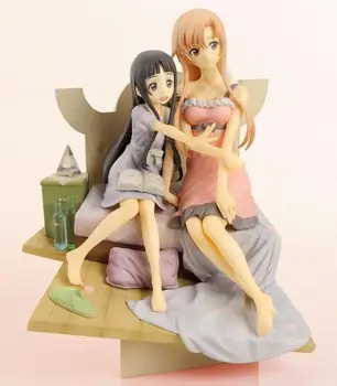 Anime Figürü 21 CM Sword Art Online Asuna ve Yui 1/8 Ölçekli PVC Action Figure Koleksiyon Model Oyuncak Hediye