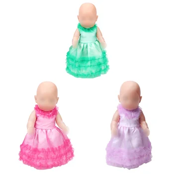 18 İnç Kız Giysileri oyuncak bebek giysileri Prenses Elbise 3 Renk Amerikan Yenidoğan Ayakkabı bebek oyuncakları için 43cm Bebek Bebek f415