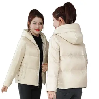 Aşağı pamuklu ceket Parka Pamuk Yastıklı Sıcak 2021 Yeni Kadın kışlık ceketler Parka Kapşonlu Ekmek Ceket Kadın Giyim Casual Dış Giyim