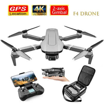F4 Drone GPS 4K 5G Wifi HD Kamera Hava Fotoğrafçılığı 2KM 3500mah Lipo Pil Quadcopter Düşük Güç Sinyal Kaybı Dönüş SG906 S167