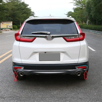 ABS Krom Arka Kuyruk Sis İşık Lambası Tampon Kapak Trim Kiti Araba Styling Yansıtıcı Sticker Aksesuar Honda CR-V CRV 2017 2018