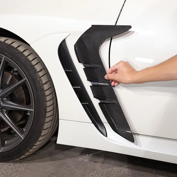 Toyota 86 Subaru BRZ 2022 Araba Çamurluk Yan Hava Firar Çıkışı Kapak Trim Dekoratif Sticker gerçek karbon fiber Aksesuarları
