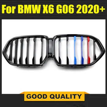 BMW için M Renk araç ön ızgarası İçin X6 / G06 2020 Izgara Tamir Tampon M Performanslı Çıta Çift Yarış İzgaralar