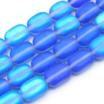 Mat Buzlu Mavi Avusturyalı Kristal Aytaşı Glitter Boncuk Oval halka boncuk Takı Yapımı İçin El Yapımı diy bilezik 15