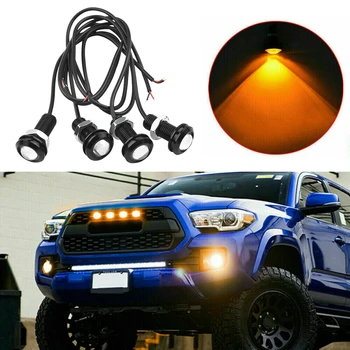 6 Adet/takım ön ızgara tampon ızgarası Hood Amber LED ışıkları Dodge RAM 1500 2500 3500 için araba dış dekoratif ışıklar