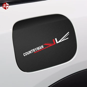 5D Karbon Fiber Vinil Çıkartması Unon Jack Dekorasyon araba yakıt Deposu Kapağı Sticker Mini Cooper Countryman İçin F60 2017 Aksesuarları