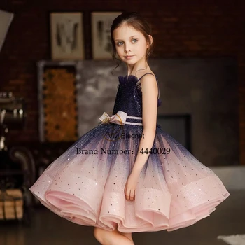 Spagetti Kayışı Sevimli Kolsuz Çiçek Kız Elbise Prenses 2023 Kış Boncuk Noel Elbisesi Yay ile فساتين اطفال للعيد