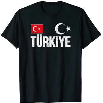 Türkiye Türkiye Bayrağı Türk Hediye T Shirt. Kısa Kollu %100 % Pamuk Rahat T-Shirt Gevşek Üst Boyutu S-3XL