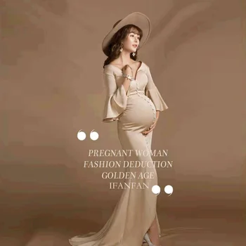 Hamile elbiseleri Fotoğraf Çekimi İçin Maxi Elbise Seksi Tül Hamile Kadınlar Uzun Gebelik Elbise Fotoğraf Prop Bebek Duş İçin