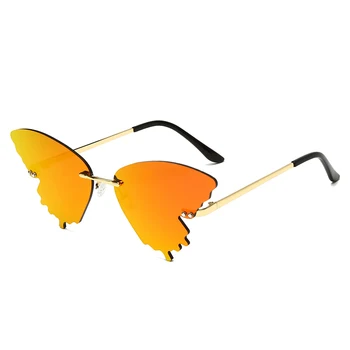 Kelebek Güneş Kadınlar 2020 Marka Tasarımcısı Mavi Moda ayna güneş gözlüğü Kadınlar İçin Moda Gölge UV400