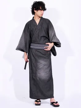 Japon geleneksel erkek kimonosu kemer ile resmi bornoz giyim kot kimono mutfağı iş elbiseleri