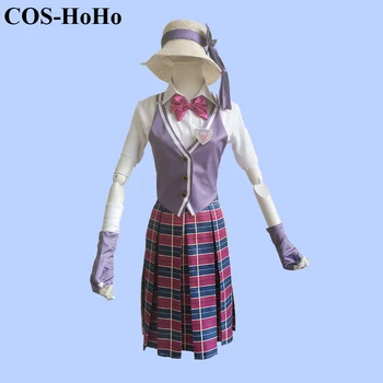 COS - HoHo Anime Kimlik V Emma Woods Pistil Survivor Oyunu Takım Elbise Güzel Üniforma Cosplay Kostüm Cadılar Bayramı Partisi Kıyafet Kadınlar