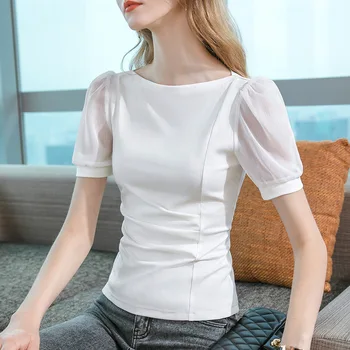 Kısa kollu tişört kadın 2022 yeni hamile kadın pamuklu tişört Beyaz