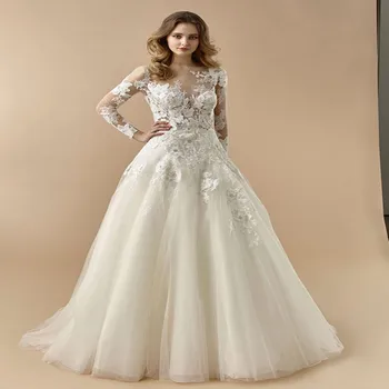 2022 Glitter Bohemian Uzun düğün elbisesi Sparkly Payetli Beyaz gelinlikler Sweep Tren Prenses Kilise düğün elbisesi Özel Ma