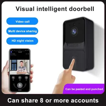 Kablosuz Kapı Zili Wifi Görsel Kapı Zili İki yönlü Görüntülü İnterkom Gece Görüş Akıllı Ev Alarm Kapı Zili Kamera Güvenlik Koruma