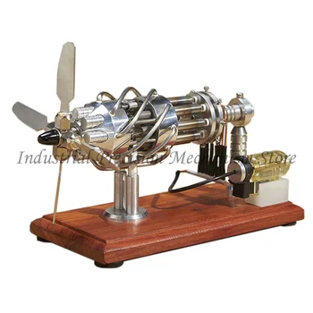 16 Silindir Sıcak Hava Stirling Motor Motor Modeli Fizik Eğitici Oyuncaklar Uçak Motor Modeli İçten Yanmalı Motor