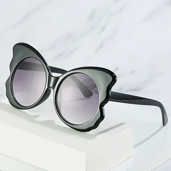 Sıcak yeni Punk trend kişilik Sokak atış güneş gözlüğü Kadın Kelebek Retro Moda Büyük kutu Güneş Gözlüğü UV seyahat sürücü Gözlük