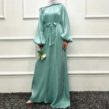 Ramazan Düz Müslüman Kaftan Abaya Dubai Türkiye Başörtüsü Elbise Mütevazı Kadın Arap Jilbab çarşaf islami Giyim Afrika Kaftan Elbise