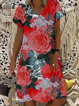 Kadın платье осень Vintage Totem Çiçek Baskı Pleats Gömlek Elbise Kadın Tek Göğüslü Graffiti Vestido Chic Bir Çizgi Midi Elbise