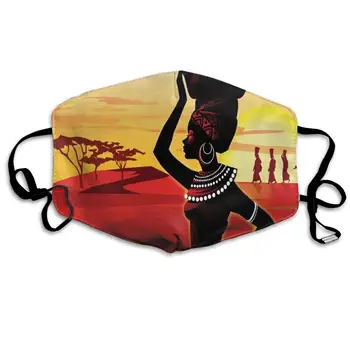 Toz geçirmez Yıkanabilir Kullanımlık Afrika Kadınlar Sanat ağız maskesi Koruyucu Sıcak Rüzgar Geçirmez Maske