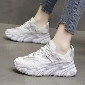 Platform ayakkabılar Beyaz Ayakkabı Kadın gündelik spor ayakkabı Konfor Kadın Ayakkabı vulkanize ayakkabı Kadın Sneaker Zapatos Para Mujer