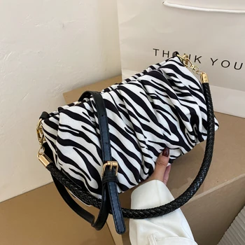 Moda Zebra Leopar Desen omuz çantaları Kadınlar İçin 2020 Lüks Çanta Çanta Tasarımcısı Küçük El Çantaları Bayan Çantalar çanta