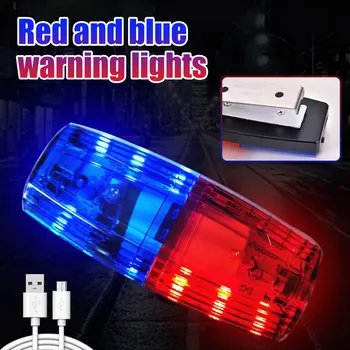 D5 kırmızı ve mavi LED omuz uyarı ışığı polis omuz klip ışık sanitasyon işçi güvenliği devriye Alarm flaş sinyal Strobe lambası