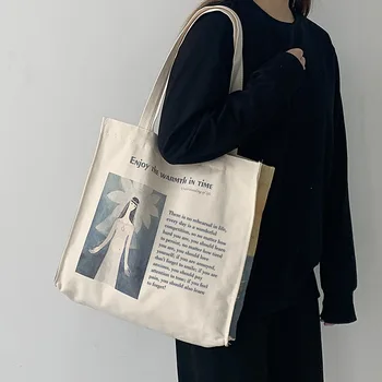 Youda Bez Omuz Çanta Yüksek Kapasiteli Depolama Çanta Yeniden Kullanılabilir Katlanabilir Bakkal Totes Kadın Tuval Poush Alışveriş Çanta 