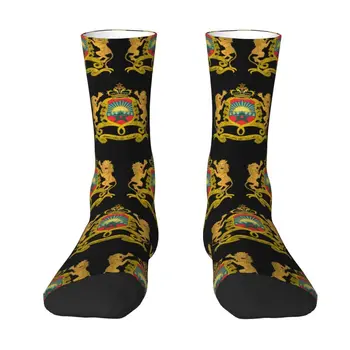 Komik Baskılı Fas Krallığı Çorap Kadın Erkek Streç Yaz Sonbahar Kış Fas Yurtsever Ekip Çorap