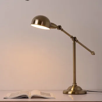 Yeni Amerikan masa lambası Göz Koruması Bronz Metal Katlanır Otel Ev Dekorasyon Otel Yatak Odası çalışma masası Lambası