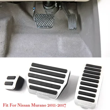 Alaşımlı Gaz Fren Footrest Pedalı Plaka koruyucu örtü İçin Fit Nissan Murano 2011-2017 AT