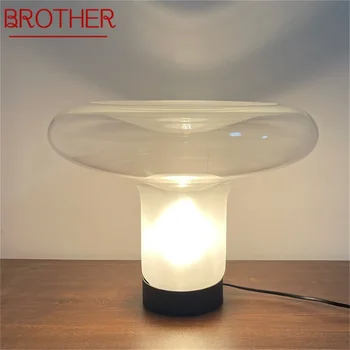 BROTHER İskandinav Masa Lambası Modern Basit Mantar masa ışığı LED Cam Ev Dekoratif Başucu Oturma Odası İçin