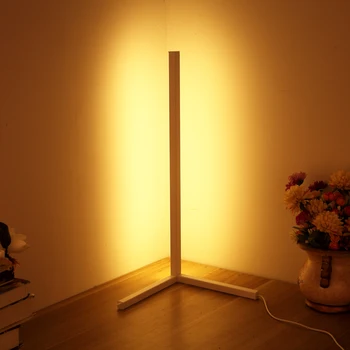 Modern LED Köşe RGBW Zemin Lambası Basit LED Çubuk Zemin Lambaları Oturma Odası Yatak Odası için Atmosfer Ayakta Kapalı aydınlatma armatürleri