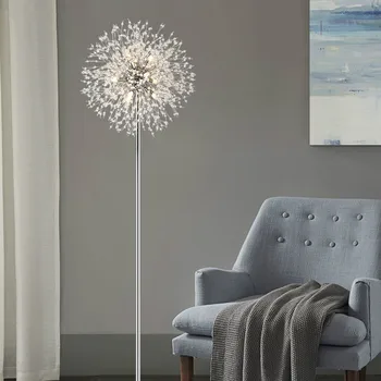 Iskandinav Modern LED kristal zemin ışıkları oturma odası yemek odası yatak odası çalışma ev dekor ışıkları fikstür zemin lambası
